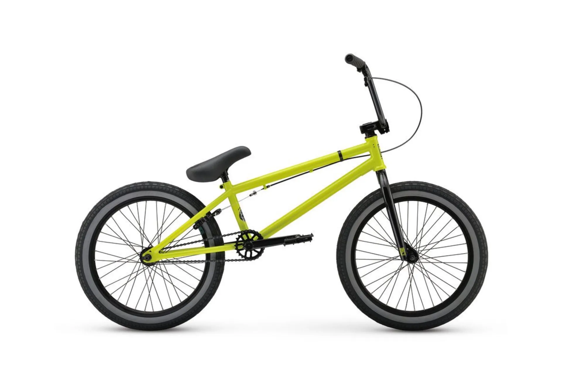 A yellow BMX bike