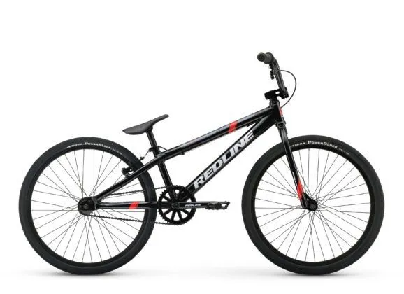 A black and red BMX bike
