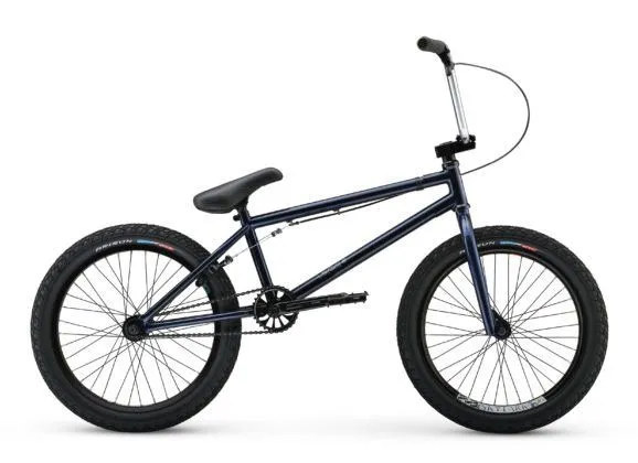 A blue BMX bike